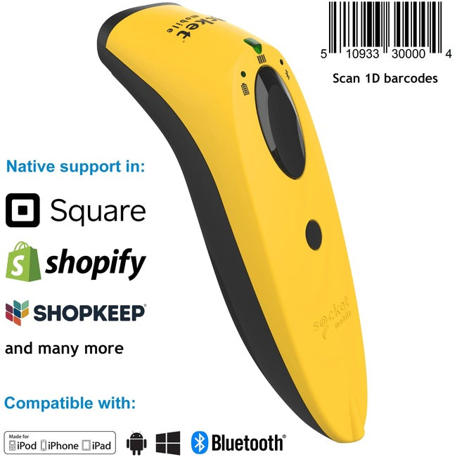 SocketScan® S730, 1D Laser Barcode Scanner, Yellow CX3402-1860