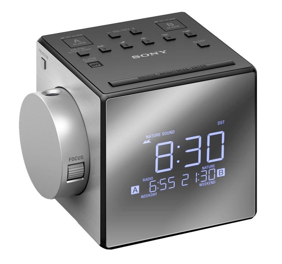Sony Icf-C1Pj Clock Digital Silver