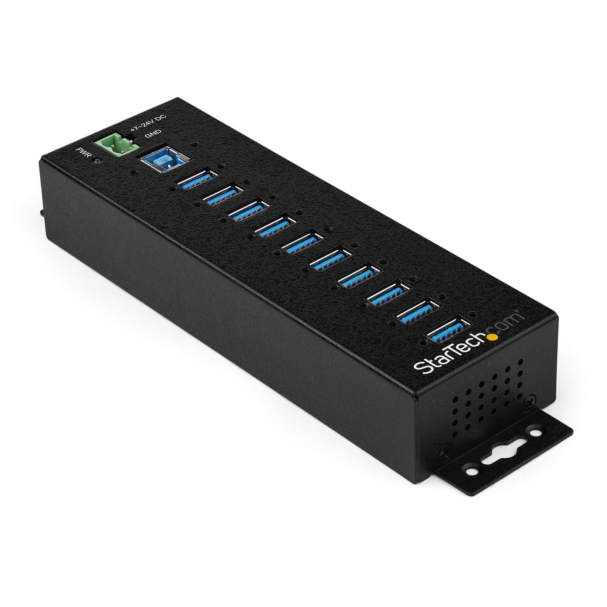 Startech.Com 10-Port Usb 3.0 Hub With Power Adapter - Metal Industrial Usb-A Hub With Esd & 350W