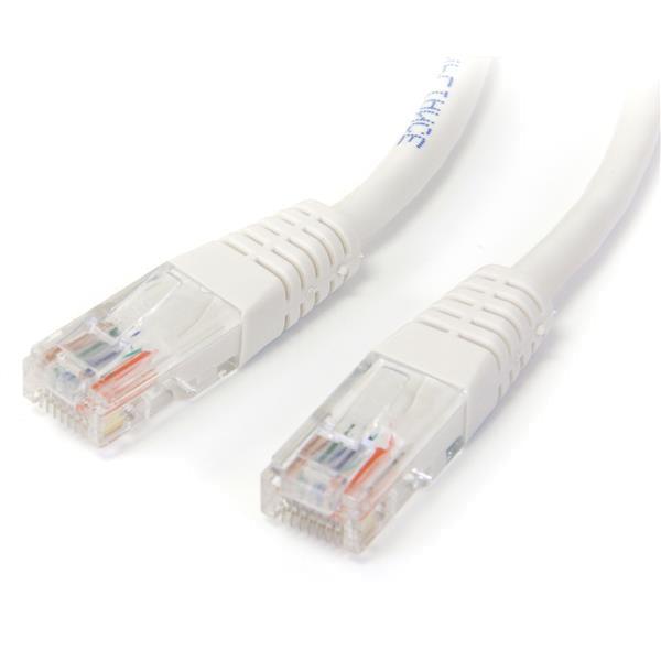 Startech.Com 15 Ft Cat5E White Molded Rj45 Utp Cat 5E Patch Cable - 15Ft Patch Cord