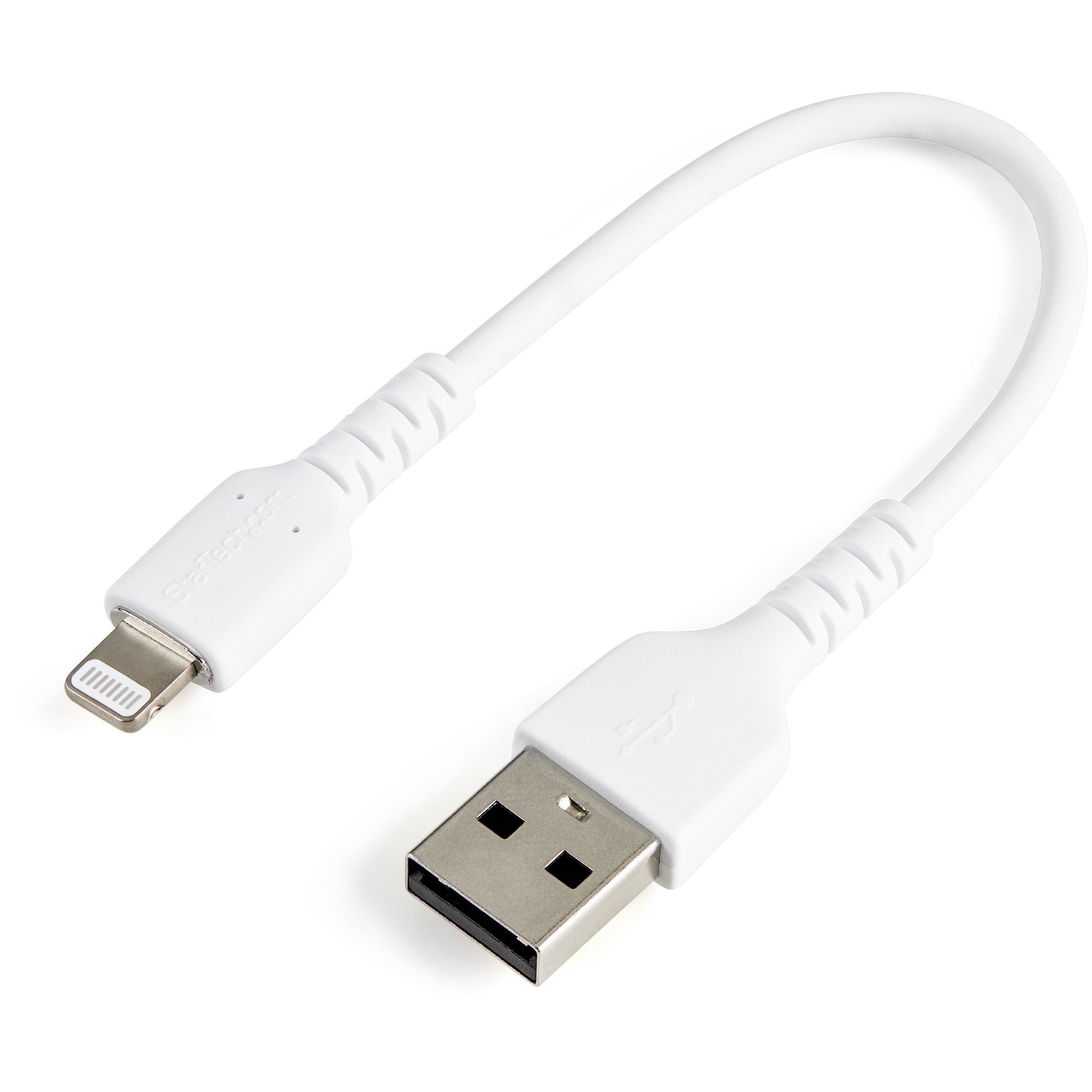Startech.Com 15Cm Durable Usb A To Lightning Cable - White Usb Type A To Lightning Connector