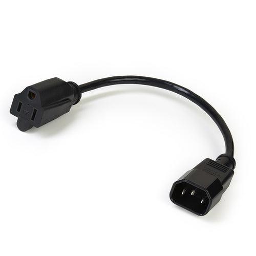 Startech.Com 1Ft (30Cm) Power Extension Cord, Iec 320 C14 To Nema 5-15R, 10A 125V, 18Awg, 10 Pack,