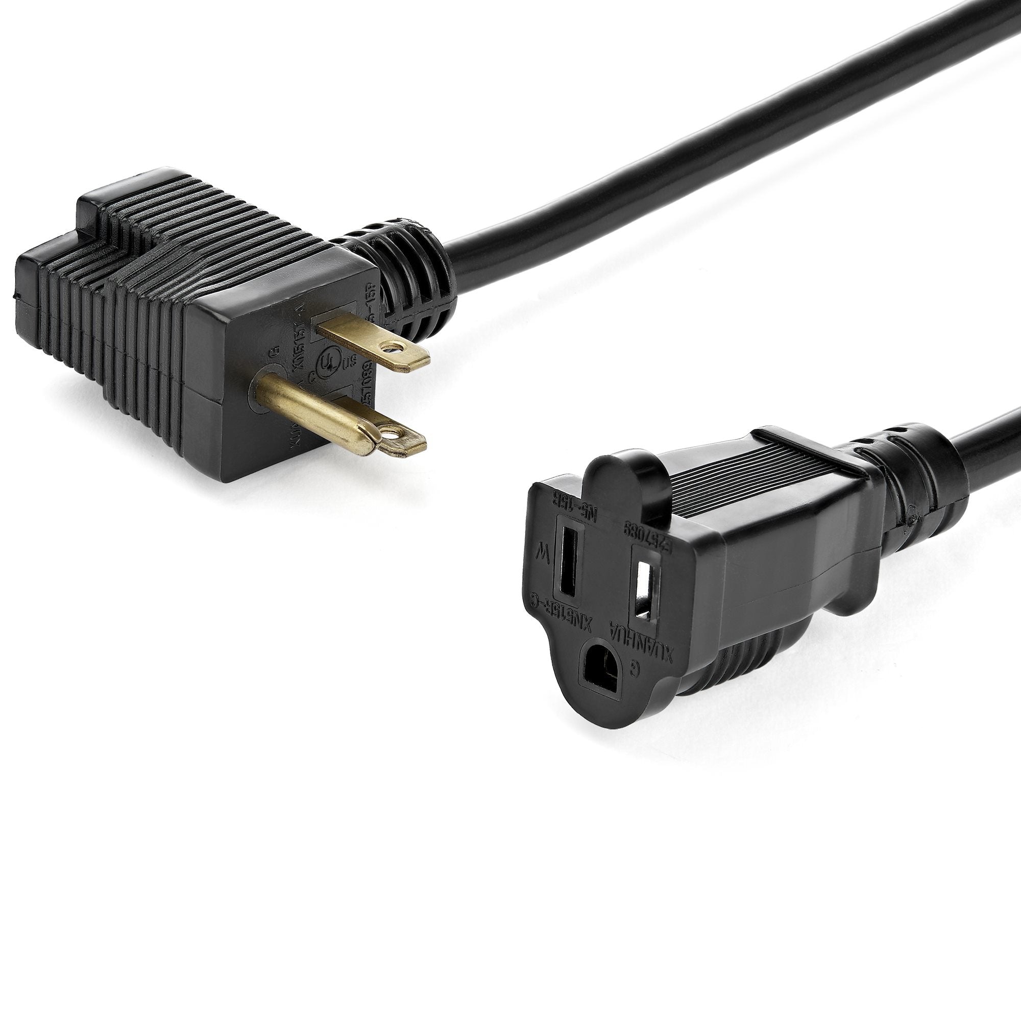 Startech.Com 1Ft (30Cm) Short Extension Cord, Nema 5-15P/R To Nema 5-15R, 13A 125V, 16Awg, Black,