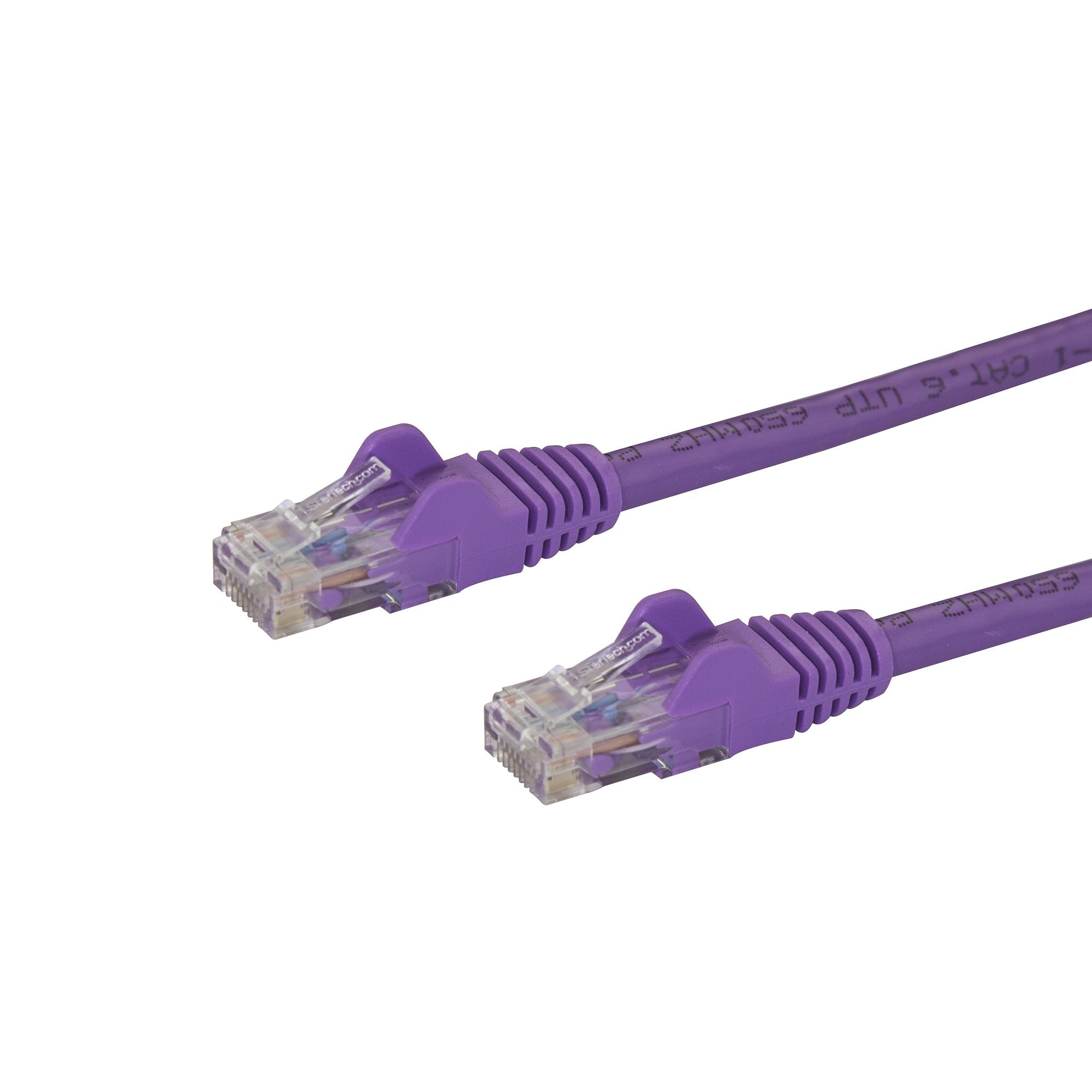 Startech.Com 1Ft Cat6 Ethernet Cable - Purple Cat 6 Gigabit Ethernet Wire -650Mhz 100W Poe Rj45 Utp Network/Patch Cord Snagless W/Strain Relief Fluke Tested/Wiring Is Ul Certified/Tia