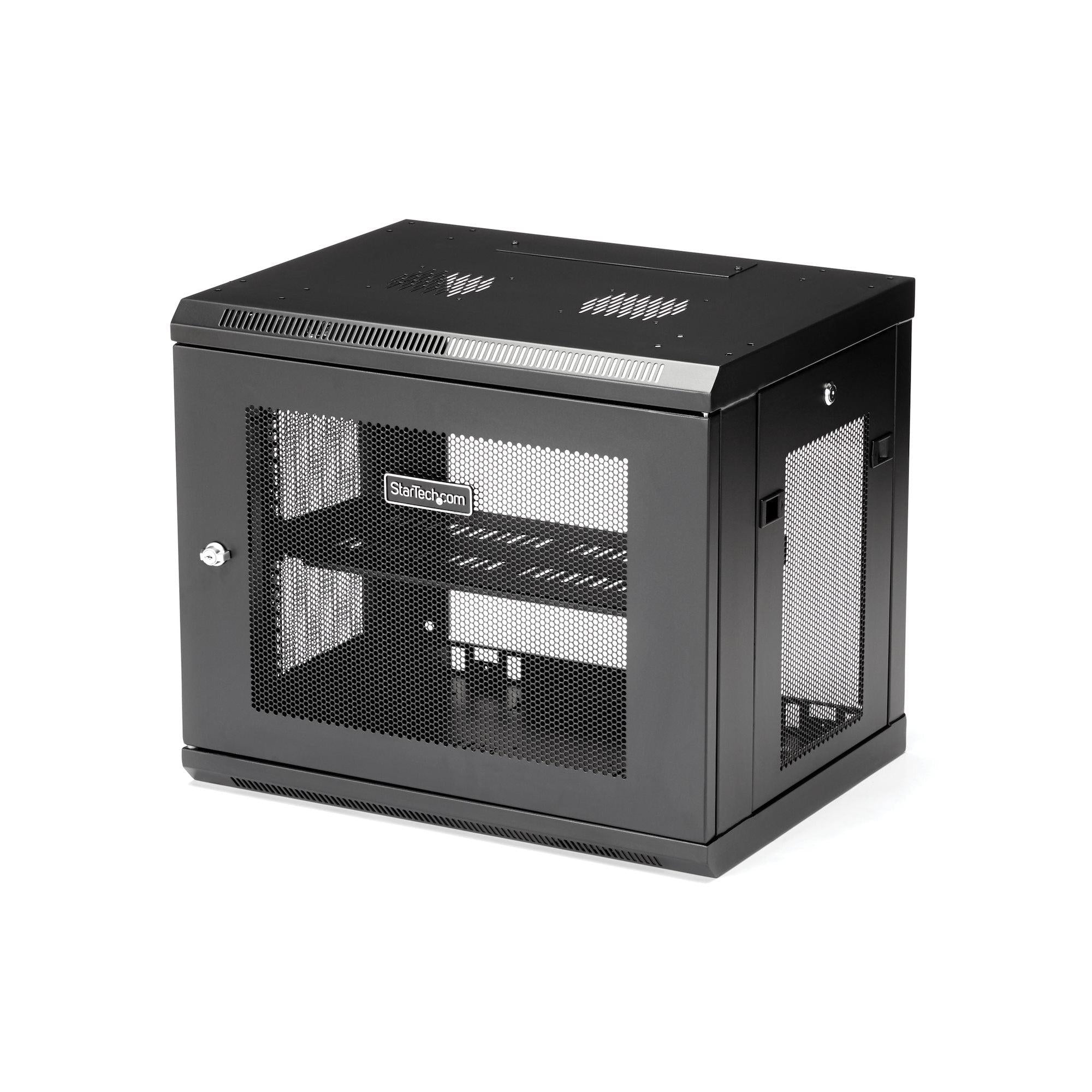 Startech.Com 2 Post 9U 19" Wall Mount Network Cabinet - Adjustable Depth 6-15"- Locking It Switch