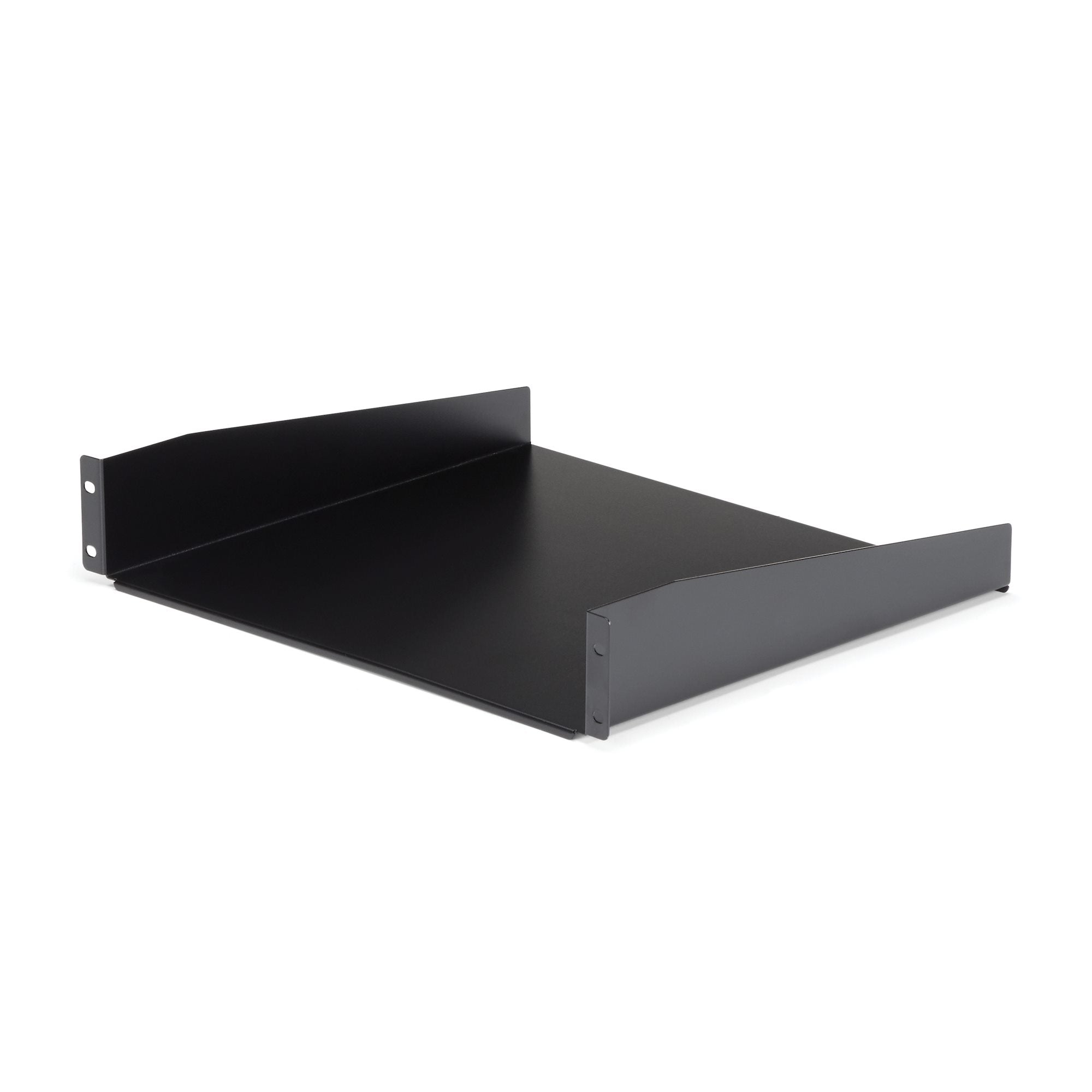 Startech.Com 2U Server Rack Shelf - Universal Rack Mount Cantilever Shelf For 19" Network Equipment Rack & Cabinet - Heavy Duty Steel Weight Capacity 44Lb/20Kg - 16" Deep Tray, Black
