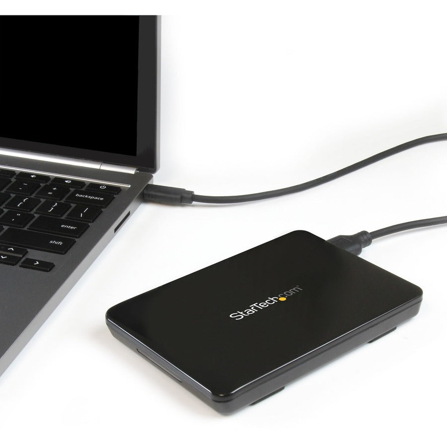 StarTech.com 2.5 USB-C Hard Drive Enclosure â€" USB 3.1 Type C â€" Tool-less â€" External Hard Drive Case â€" SSD USB C HDD Enclosure" S251BPU31C3