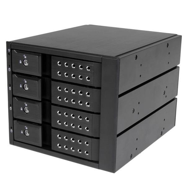 Startech.Com 4 Bay Aluminum Trayless Hot Swap Mobile Rack Backplane For 3.5In Sas Ii/Sata Iii - 6 Gbps Hdd