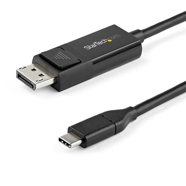 Startech.Com 6Ft (2M) Usb C To Displayport 1.2 Cable 4K 60Hz - Bidirectional Dp To Usb-C Or Usb-C To