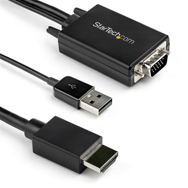 Startech.Com 6Ft Vga To Hdmi Converter Cable With Usb Audio Support & Power - Analog To Digital
