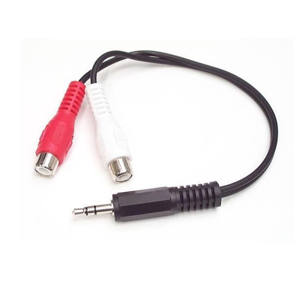 Startech.Com 6In Stereo Audio Cable - 3.5Mm Male To 2X Rca Female