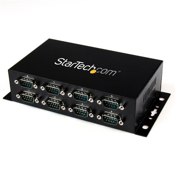 Startech.Com 8 Port Usb To Db9 Rs232 Serial Adapter Hub Industrial Din Rail And Wall Mountable