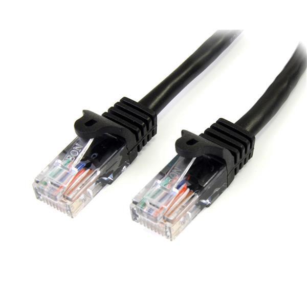 Startech.Com Cat5E Patch Cable With Snagless Rj45 Connectors 10 Ft, Black