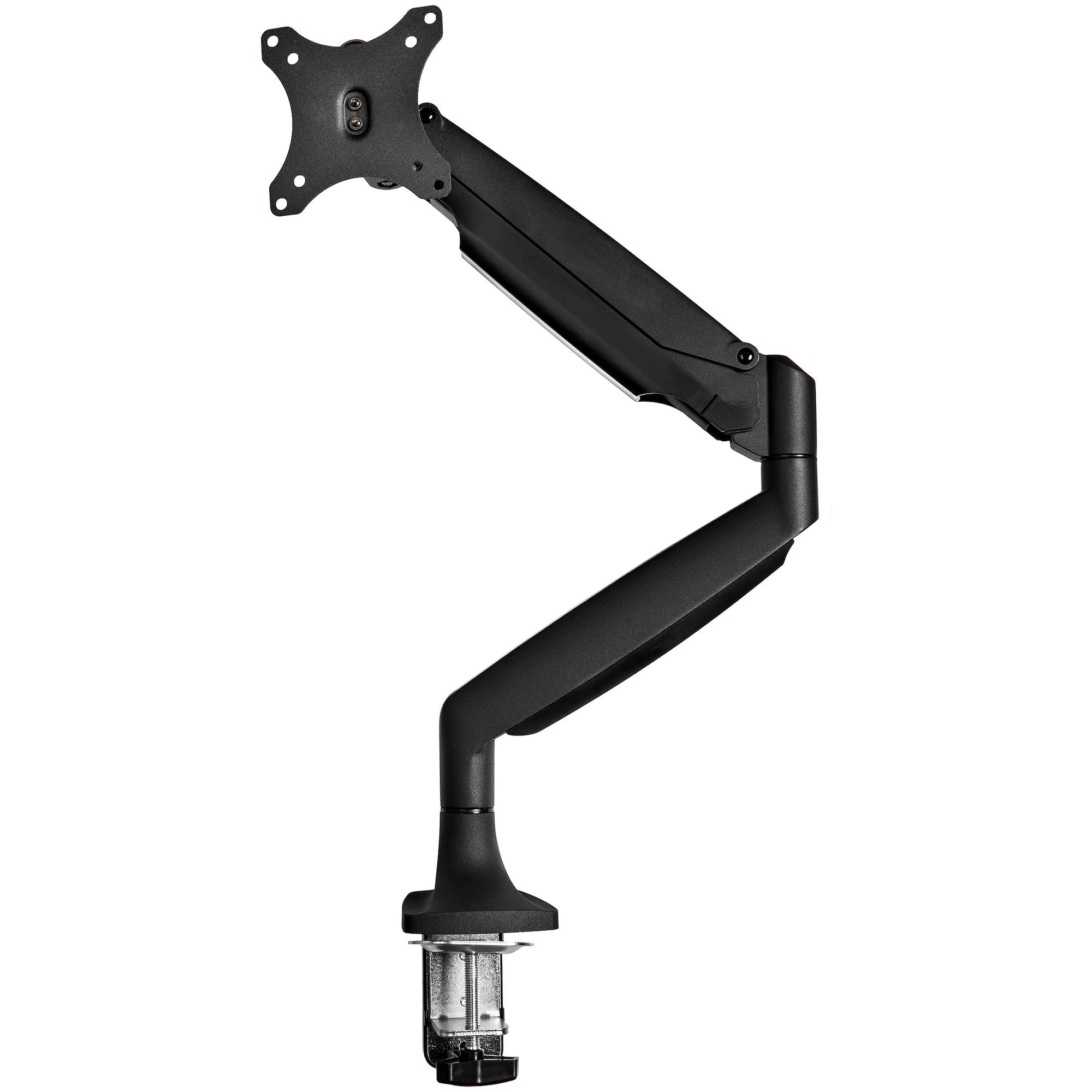 Startech.Com Desk Mount Monitor Arm - Heavy Duty Ergonomic Vesa Monitor Arm - Single 34" (20Lb) Display - Full Motion, Height Adjustable, Articulating - Aluminum - C-Clamp/Grommet- Black