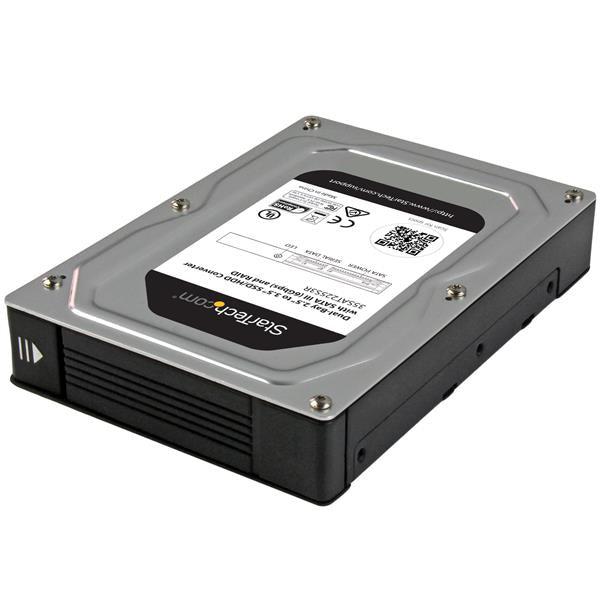 Startech.Com Dual-Bay 2.5” To 3.5” Sata Hard Drive Adapter Enclosure With Raid