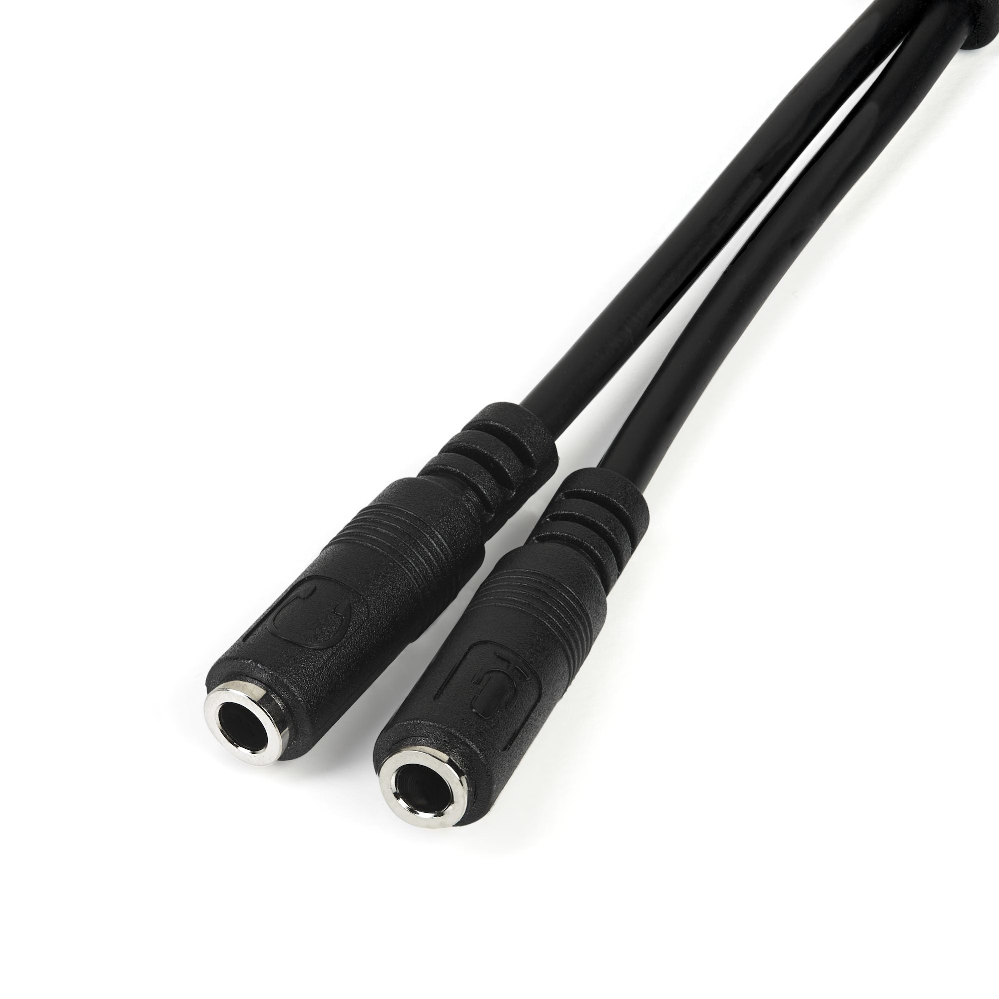 Startech.Com Headset Adapter For Headsets With Separate Headphone / Microphone Plugs - 3.5Mm 4 Position To 2X 3 Position 3.5Mm M/F