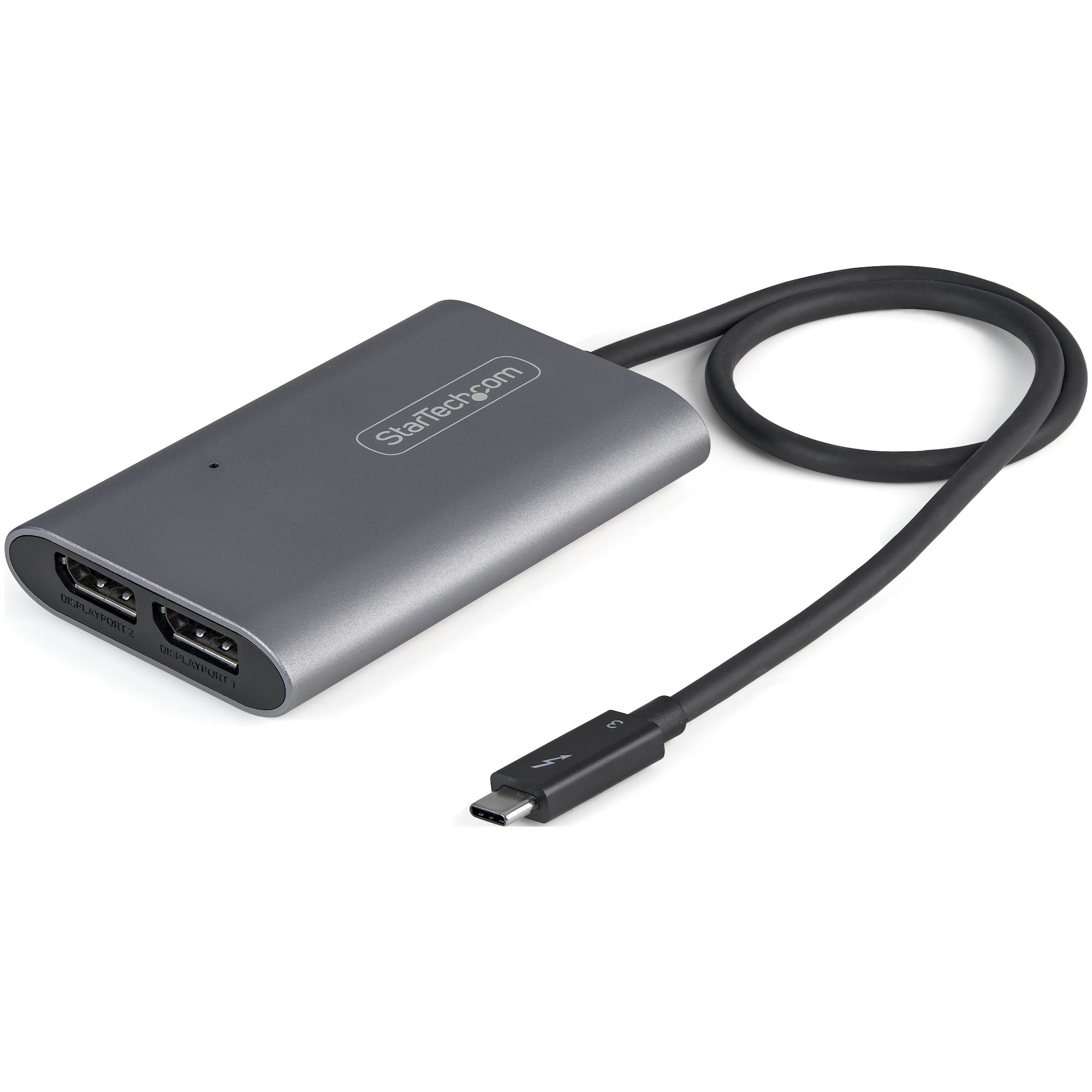 Startech.Com Thunderbolt 3 To Dual Displayport Adapter Dp 1.4 - Dual 4K 60Hz Or Single 8K/5K
