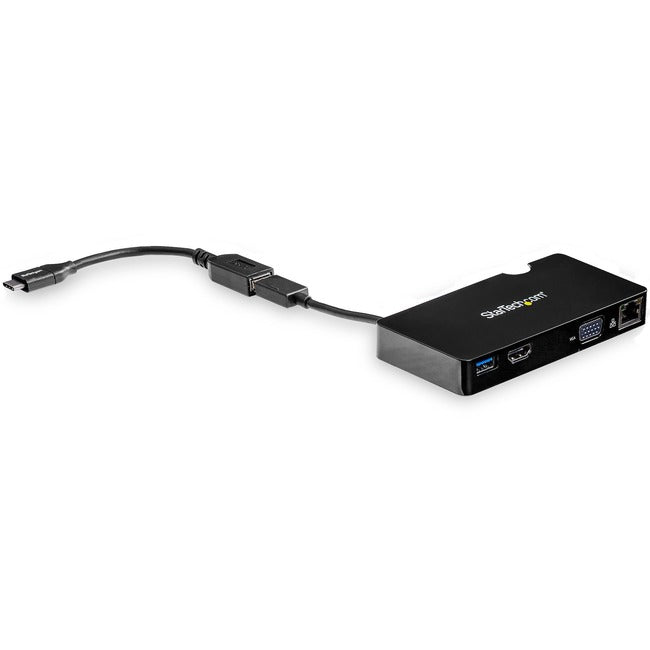 Startech.Com Usb 3.0 Multiport Adapter + Usb-C To Usb-A Cable - Mac & Windows - For Usb-A Or Usb-C Laptops - Hdmi & Vga - 1X Usb-A Port - Gbe