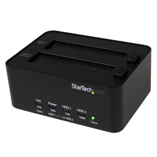 Startech.Com Usb 3.0 Sata Hard Drive Duplicator & Eraser Dock - Standalone 2.5/3.5In Hdd & Ssd Eraser And Cloner