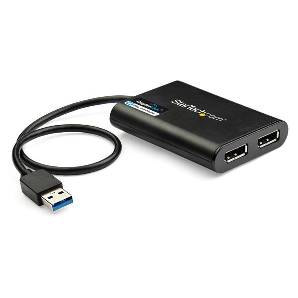 Startech.Com Usb 3.0 To Dual Displayport Adapter 4K 60Hz, Displaylink Certified, Video Converter With External Graphics Card, Mac & Pc, Limited Stock, See Similar Item Usba2Dpgb
