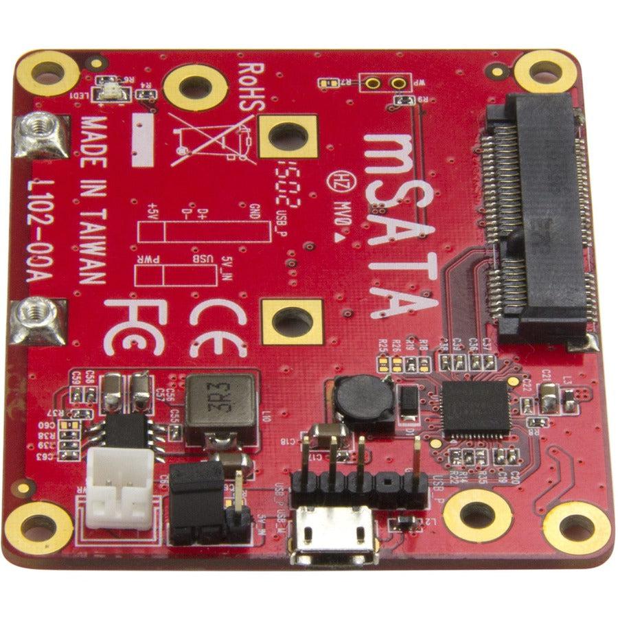 StarTech.com USB to mSATA Converter for Raspberry Pi and Development Boards - USB to mini SATA Adapter for Raspberry Pi PIB2MS1