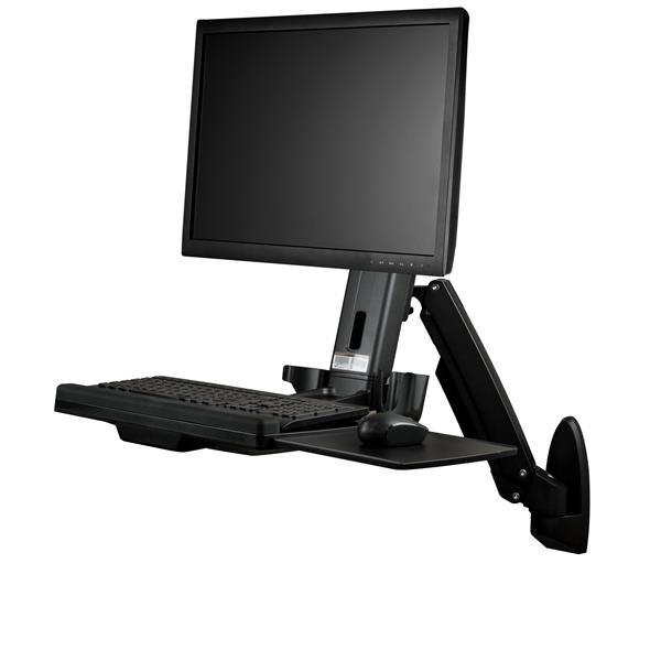 Startech.Com Wall-Mounted Sit-Stand Desk - Single Monitor