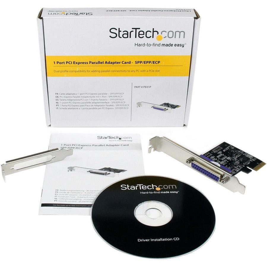 Startech.Com 1-Port Parallel Pcie Card - Pci Express To Parallel Db25 Adapter Card - Desktop