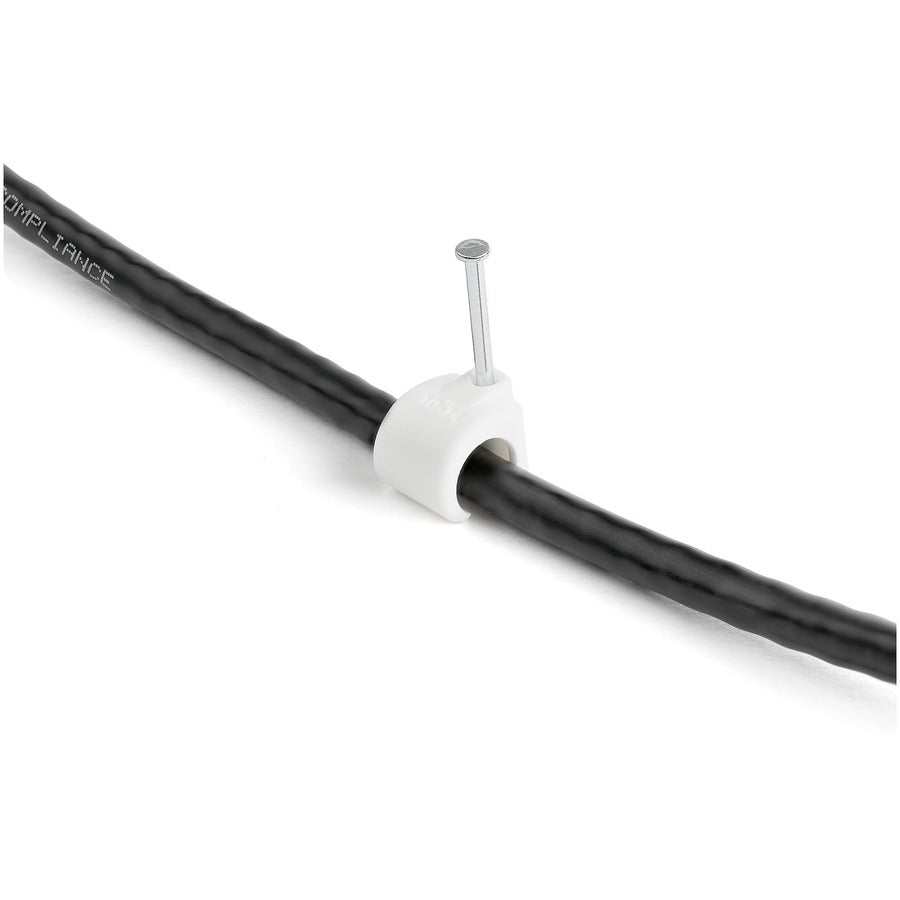 Startech.Com 100 Pack Extra Large Cable Clips With Nail - Reusable - Nail-In Clamps - Wire Holding