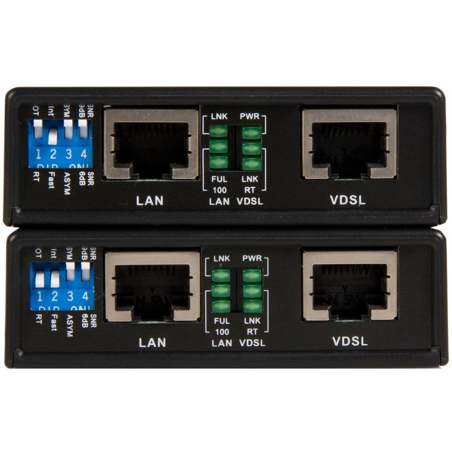 Startech.Com 10/100 Vdsl2 Ethernet Extender Kit Over Single Pair Wire  1Km