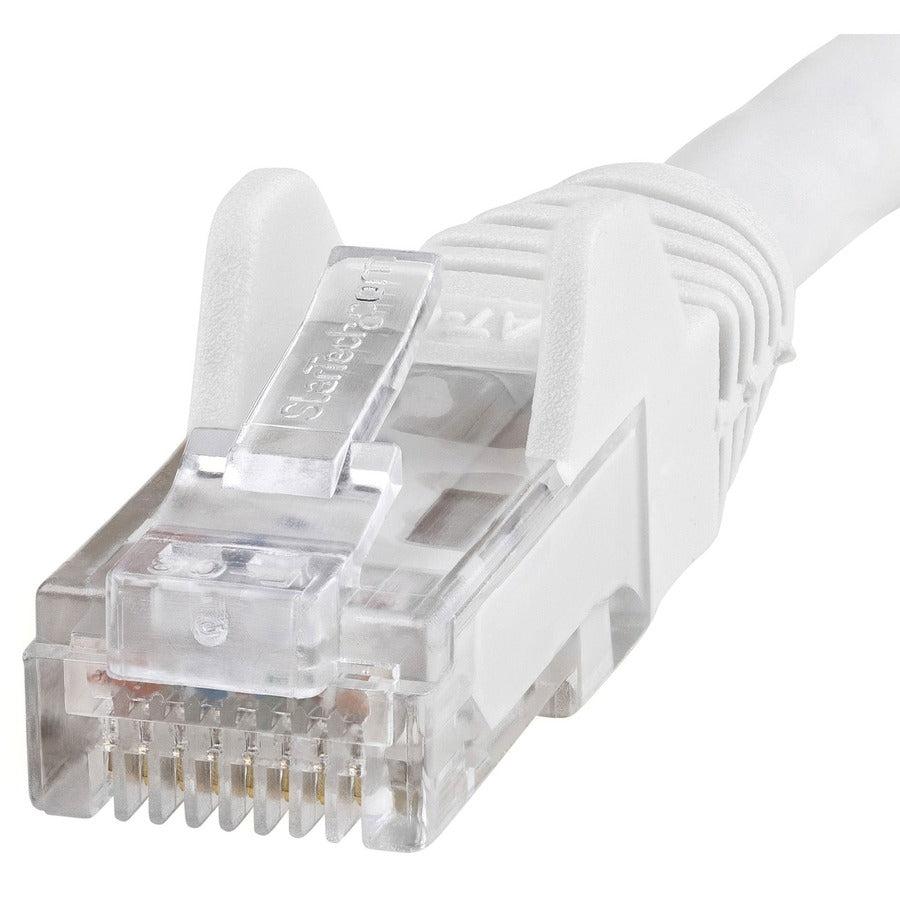 Startech.Com 12Ft Cat6 Ethernet Cable - White Cat 6 Gigabit Ethernet Wire -650Mhz 100W Poe Rj45 Utp Network/Patch Cord Snagless W/Strain Relief Fluke Tested/Wiring Is Ul Certified/Tia
