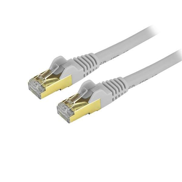 Startech.Com 12Ft Cat6A Ethernet Cable - 10 Gigabit Shielded Snagless Rj45 100W Poe Patch Cord - C6Aspat12Gr