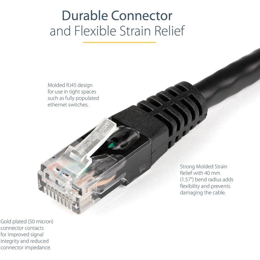 Startech.Com 15Ft Cat6 Ethernet Cable - Black Cat 6 Gigabit Ethernet Wire -650Mhz 100W Poe Rj45 C6Patch15Bk
