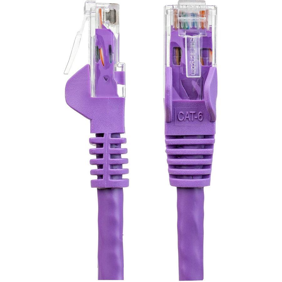 Startech.Com 1Ft Cat6 Ethernet Cable - Purple Cat 6 Gigabit Ethernet Wire -650Mhz 100W Poe Rj45 Utp Network/Patch Cord Snagless W/Strain Relief Fluke Tested/Wiring Is Ul Certified/Tia