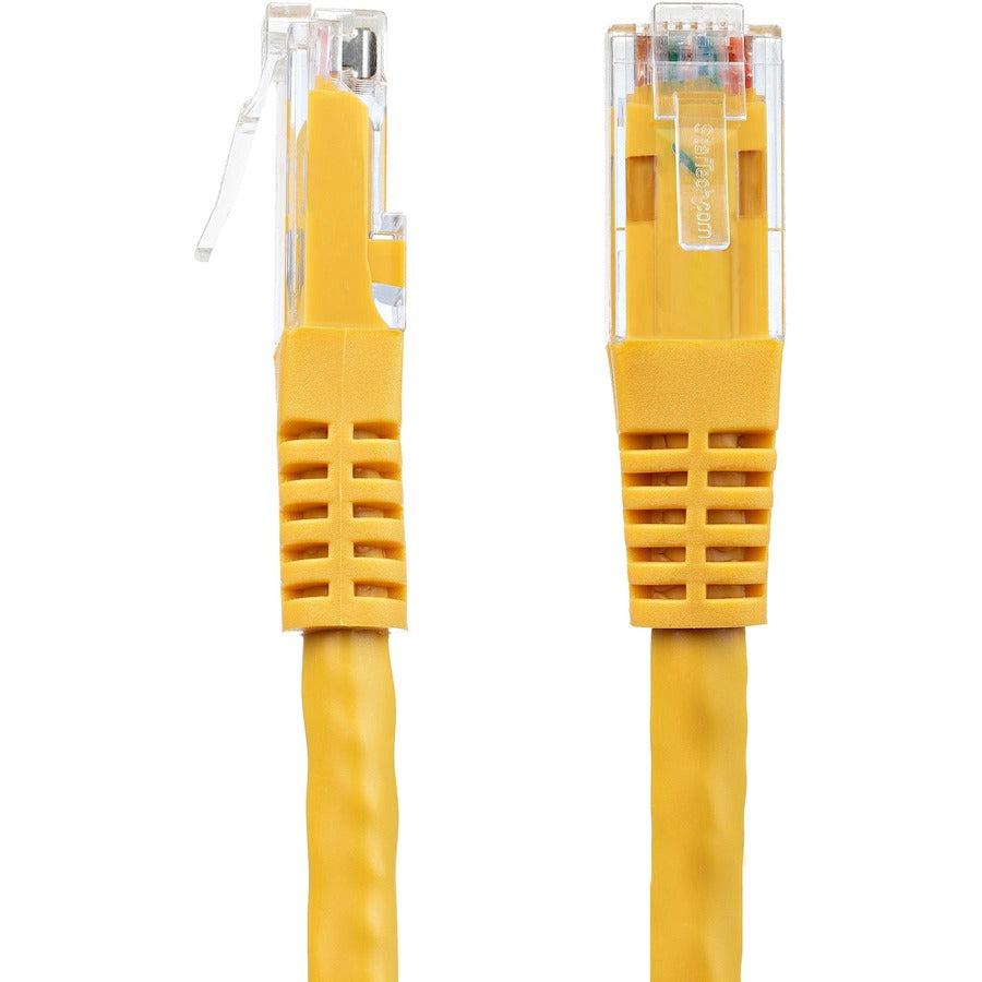 Startech.Com 1Ft Cat6 Ethernet Cable - Yellow Cat 6 Gigabit Ethernet Wire -650Mhz 100W Poe Rj45 C6Patch1Yl