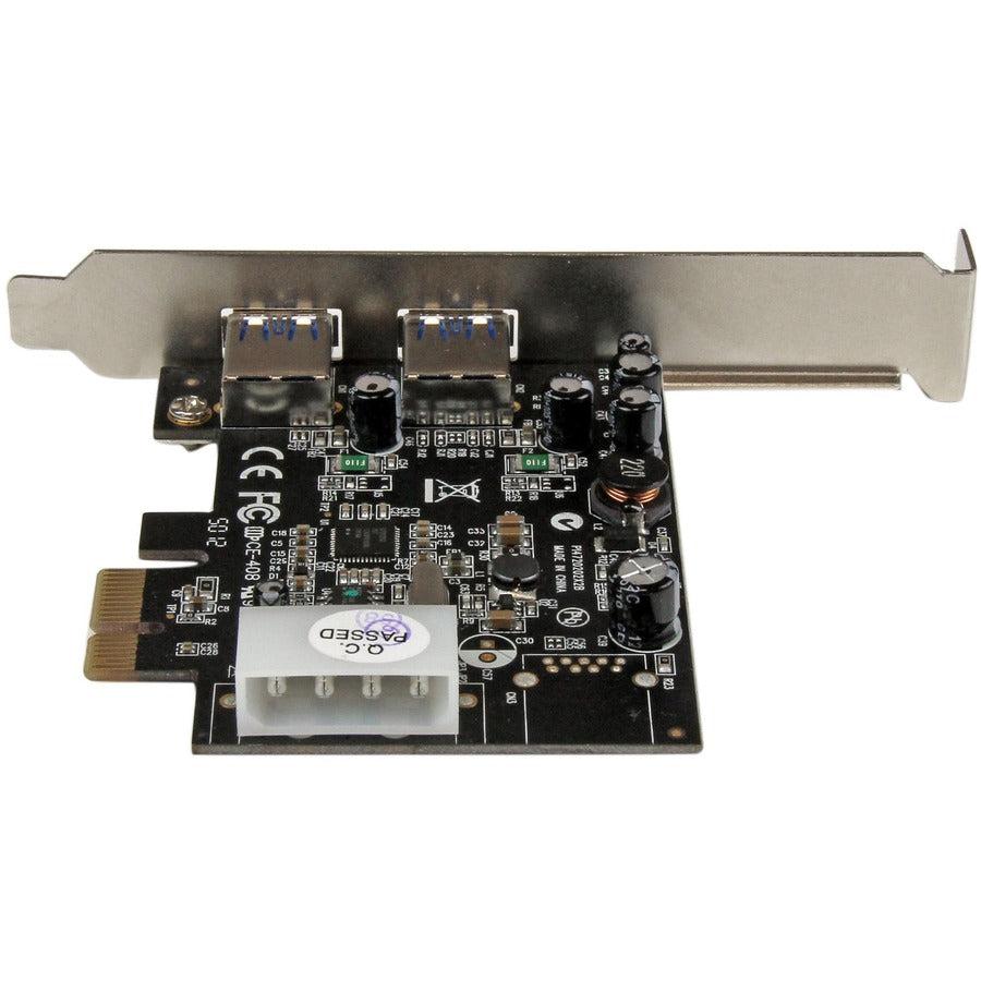 Startech.Com 2 Port Pci Express (Pcie) Superspeed Usb 3.0 Card Adapter With Uasp - Lp4 Power