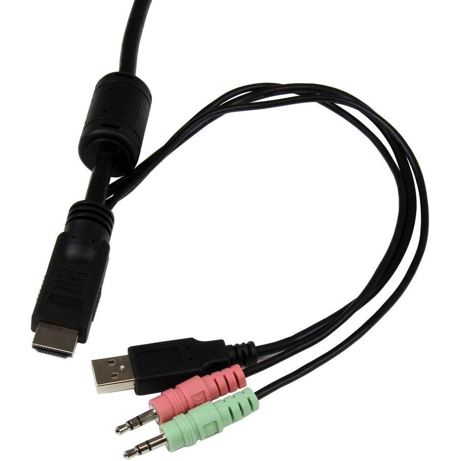 Startech.Com 2 Port Usb Hdmi Cable Kvm Switch With Audio And Remote Switch Usb Powered
