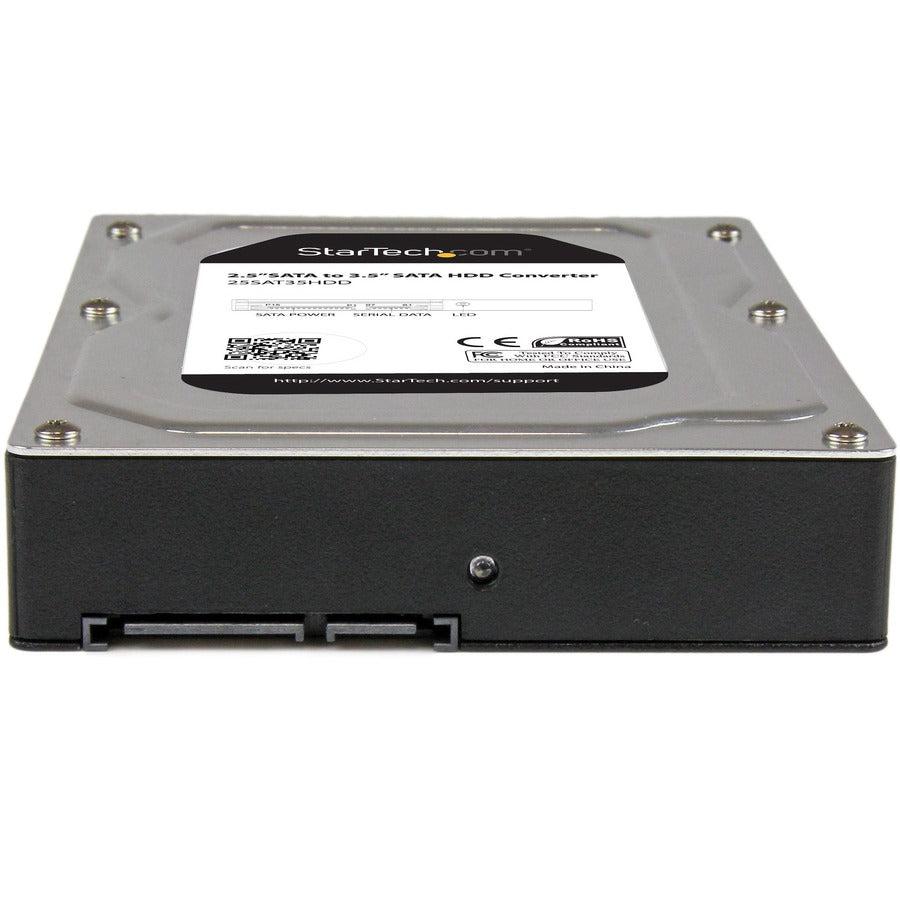 Startech.Com 2.5 To 3.5 Sata Aluminum Hard Drive Adapter Enclosure With Ssd / Hdd Height Up To 12.5Mm