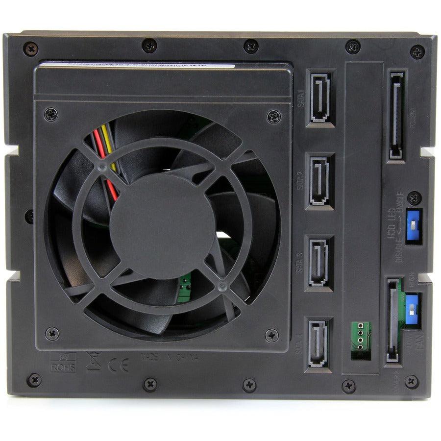 Startech.Com 4 Bay Aluminum Trayless Hot Swap Mobile Rack Backplane For 3.5In Sas Ii/Sata Iii - 6 Gbps Hdd