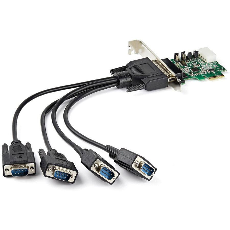 Startech.Com 4-Port Pci Express Rs232 Serial Adapter Card - Pcie Rs232 Serial Host Controller Card -