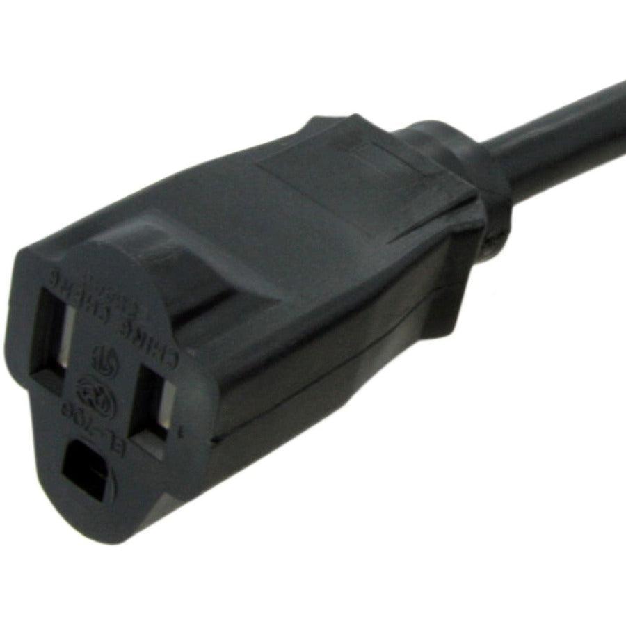 Startech.Com 6 Ft 14 Awg Power Cord Extension - Nema 5-15R To Nema 5-15P