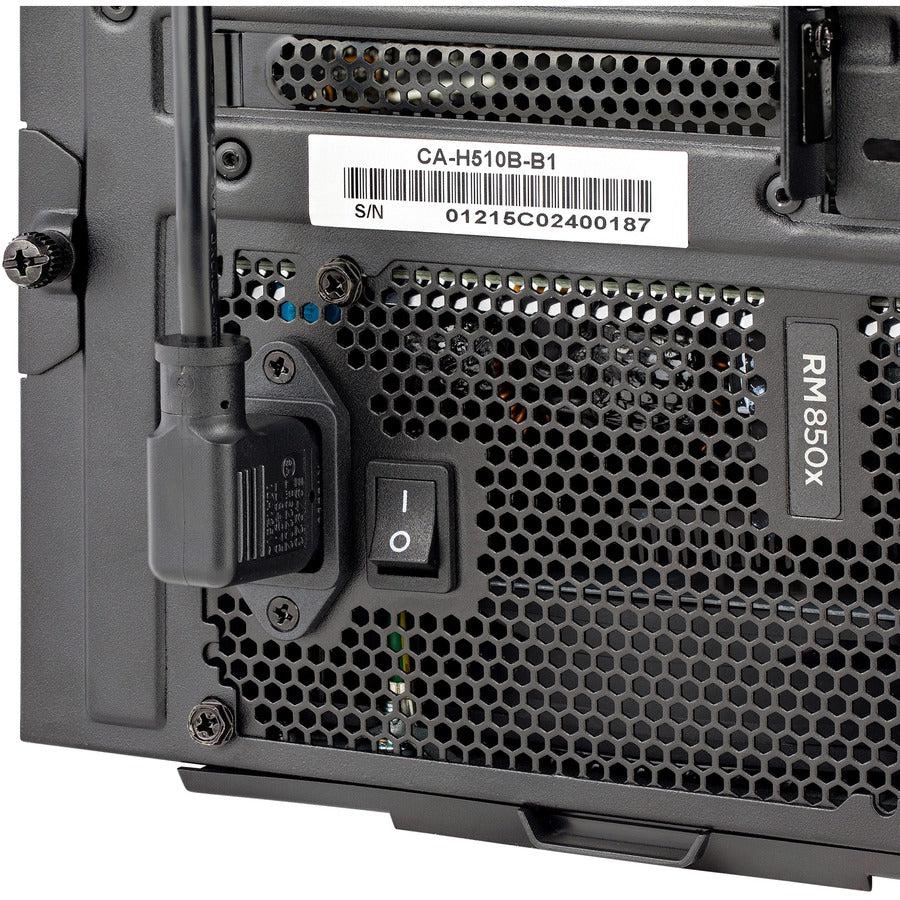 Startech.Com 6Ft (2M) Computer Power Cord, Nema 5-15P To Right Angle C13, 10A 125V, 18Awg, Black