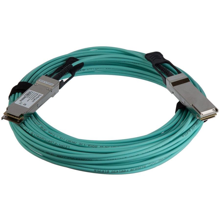 Startech.Com Cisco Qsfp-H40G-Aoc15M Compatible 5M/16.4Ft 40G Qsfp+ To Qsfp+ Aoc Cable - 40Gbe