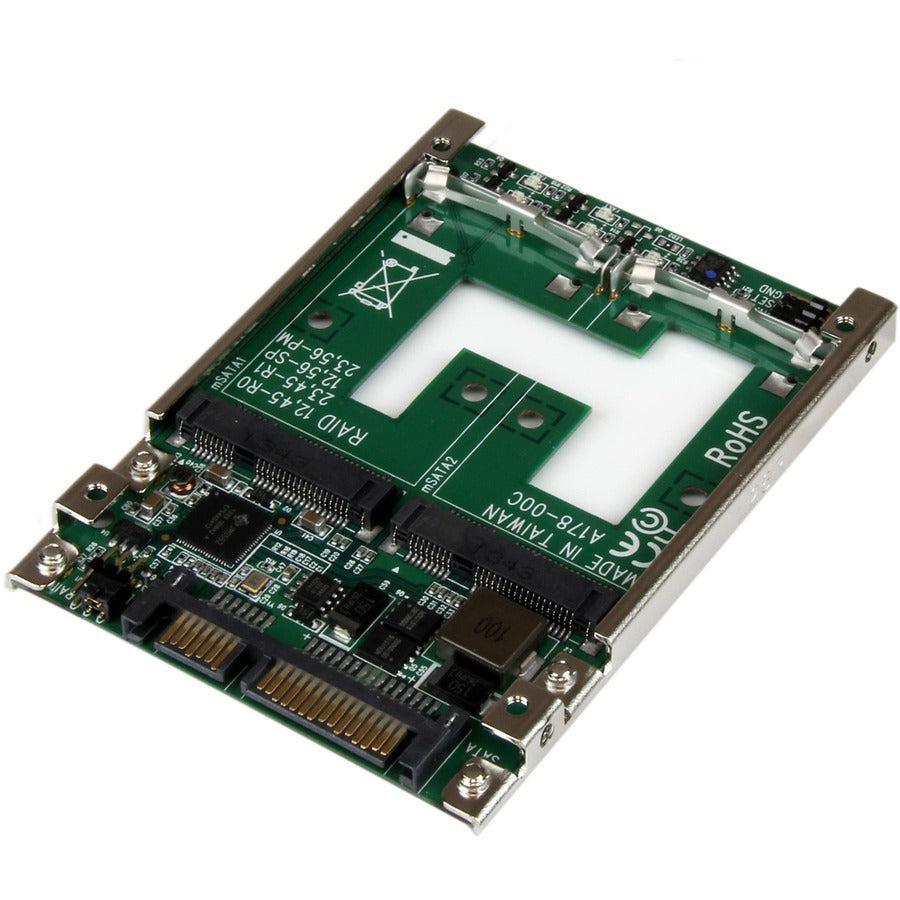 Startech.Com Dual Msata Ssd To 2.5 Sata Raid Adapter Converter