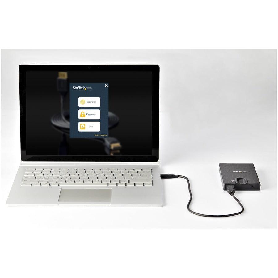 Startech.Com Encrypted Hard Drive Enclosure - Fingerprint Access - For 2.5” Sata