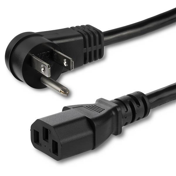 Startech.Com Power Cord - Right-Angle Nema 5-15P To C13 - 3 Ft.