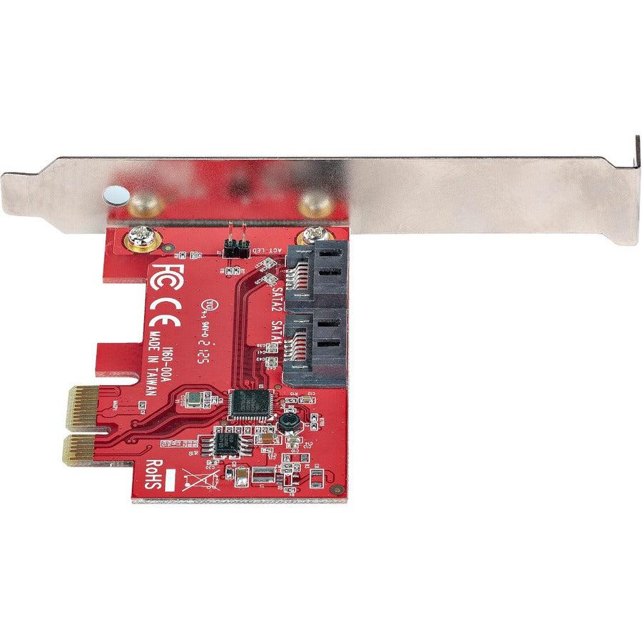 Startech.Com Sata Pcie Card - 2 Port Pcie Sata Expansion Card - 6Gbps - Full/Low Profile - Pci 2P6G-Pcie-Sata-Card