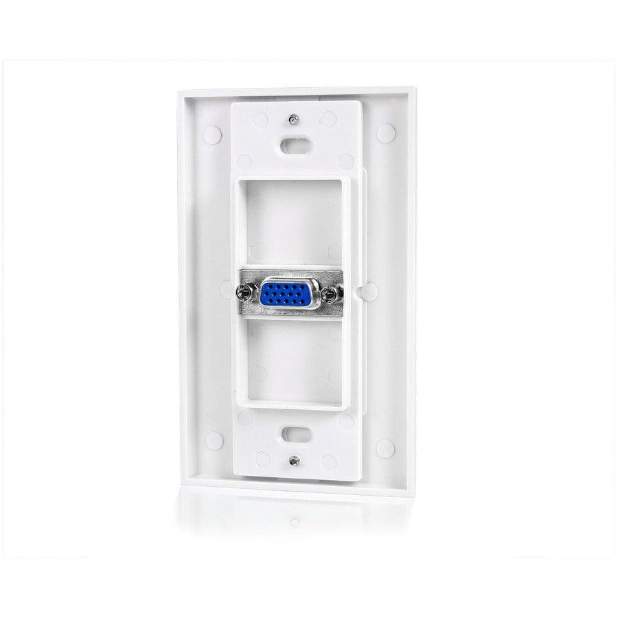 Startech.Com Single Outlet 15-Pin Female Vga Wall Plate - White