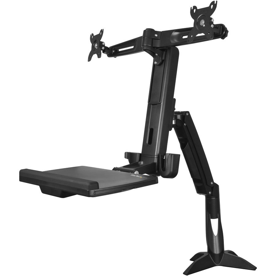 Startech.Com Sit Stand Dual Monitor Arm - Desk Mount Dual Computer Monitor Adjustable Standing