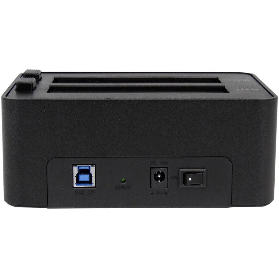 Startech.Com Usb 3.0 Sata Hard Drive Duplicator & Eraser Dock - Standalone 2.5/3.5In Hdd & Ssd Eraser And Cloner