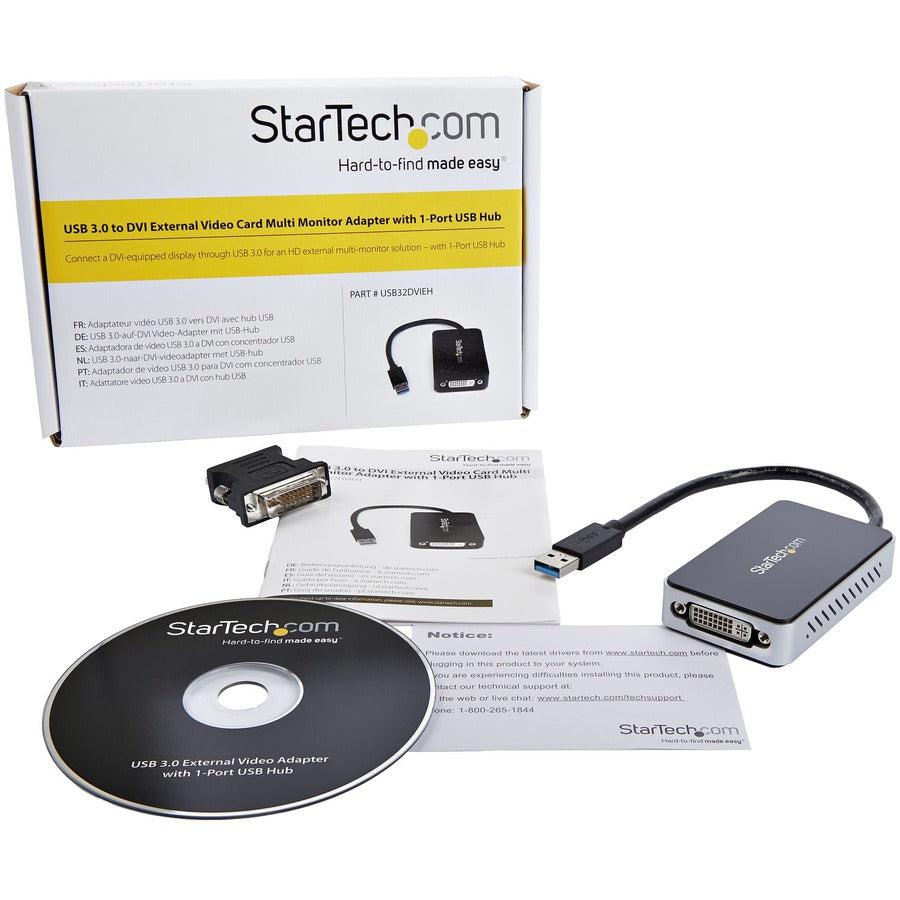 Startech.Com Usb 3.0 To Dvi Adapter With 1-Port Usb Hub 1920X1200